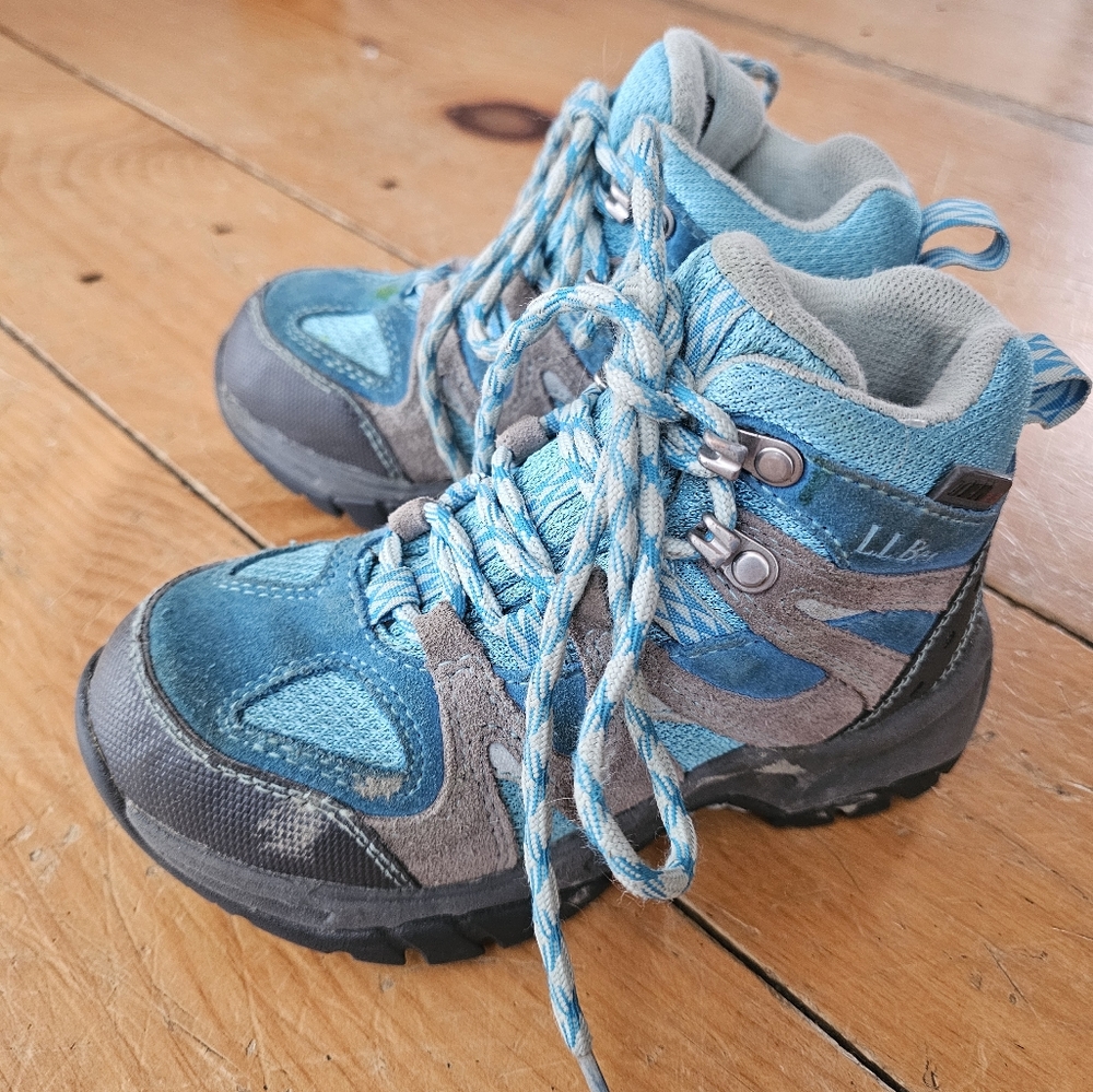 Kids Blue and Gray Hiking Shoes